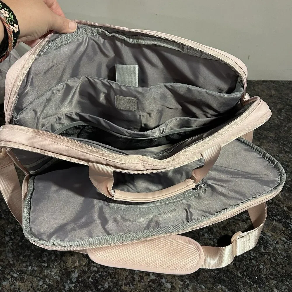 Pink Light Flight Carry on Luggage bag Laptop Case travel RFID